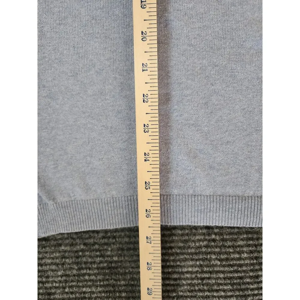 Vintage Weatherproof Cotton Cashmere V-Neck Sweater Men's Size Large Blue